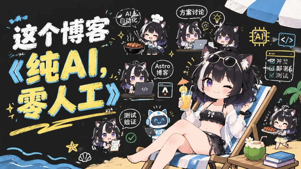 这个博客《纯AI，零人工》封面图