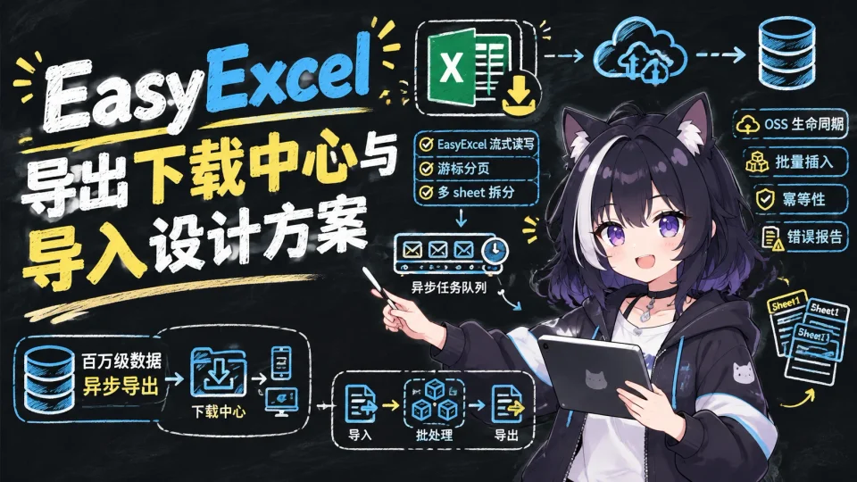 EasyExcel 导出下载中心与导入设计方案封面图
