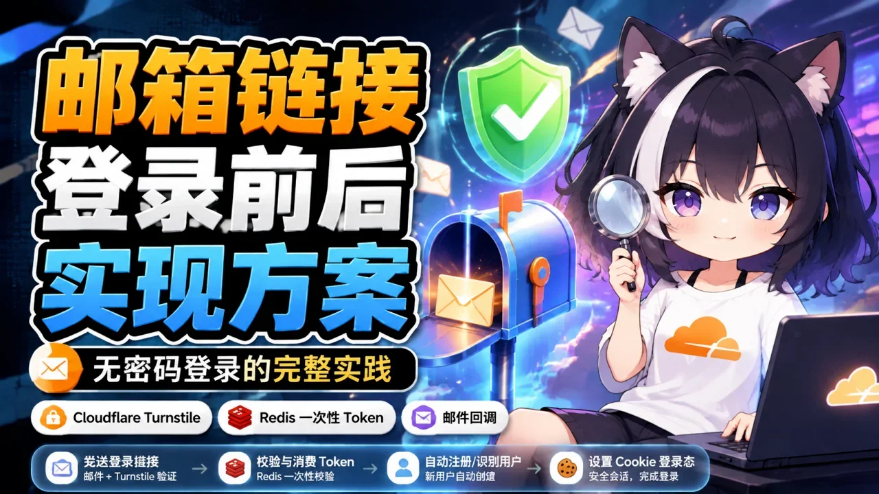 邮箱 Magic Link 无密码登录设计：一次性 Token 与安全边界 - 封面图