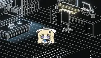 仿米塔 3D 字体物理坠落效果演示：逐字打字显现后物理掉落