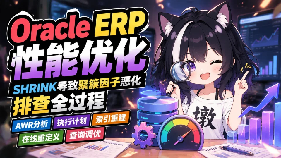 Oracle ERP 性能优化：SHRINK 致聚簇因子恶化的排查与恢复封面图