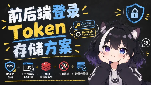 前后端 Token 存储方案:RS256、HttpOnly Cookie 与主动吊销封面图